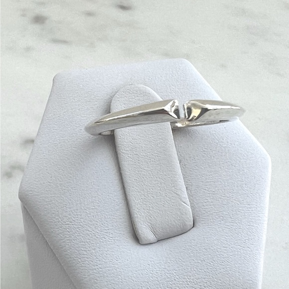 Sale $12 Firm! .925 Sterling Silver Heart Open Ended Ring - Picture 8 of 17